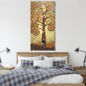 Klimt Golden Tree Abstract Art Nouveau Canvas Afdruk (Insitu (Slaapkamer))