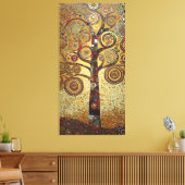 Klimt Golden Tree Abstract Art Nouveau Canvas Afdruk (Insitu (Woonkamer))