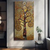 Klimt Golden Tree Abstract Art Nouveau Canvas Afdruk