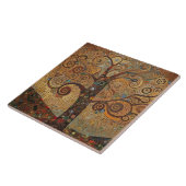 Klimt Golden Tree Abstract Art Nouveau Cer Tegeltje (Zijkant)