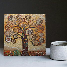 Klimt Golden Tree Abstract Art Nouveau Cer Tegeltje