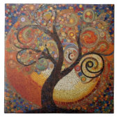 Klimt Golden Tree Abstract Art Nouveau Tegeltje (Voorkant)