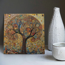 Klimt Golden Tree Abstract Art Nouveau Tegeltje
