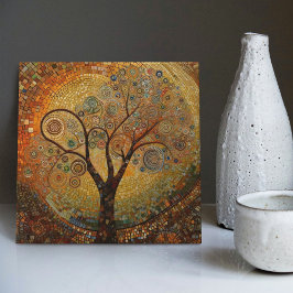 Klimt Golden Tree Abstract Art Nouveau Tegeltje