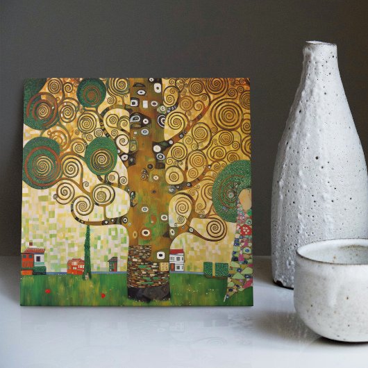 Klimt Golden Tree Abstract Art Nouveau Tegeltje