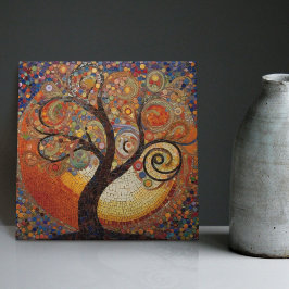 Klimt Golden Tree Abstract Art Nouveau Tegeltje