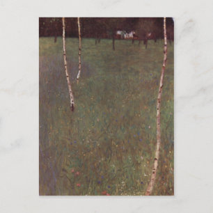 Klimt, Gustav Bauernhaus mit Birken 1900 Technique Briefkaart