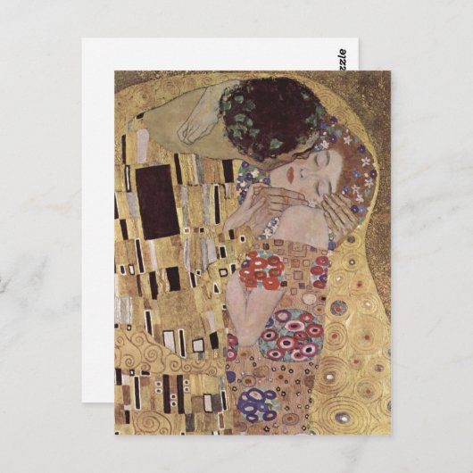 Klimt, Gustav Der Ku?, Detail Magyar: A cs?k (r?sz Briefkaart (Voorkant / Achterkant)