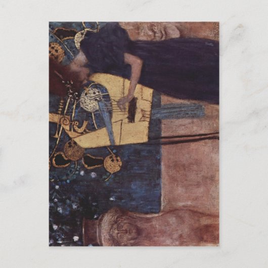 Klimt, Gustav Die Musik 1895 Technique?l auf Lein Briefkaart (Voorkant)