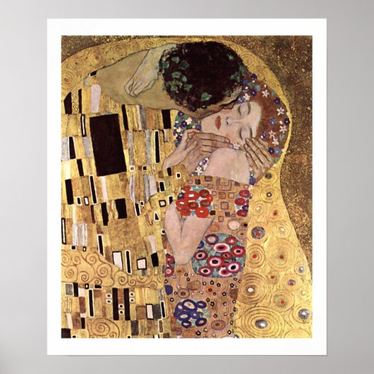 Klimt Gustav ~ het Kiss-Poster Poster (Voorkant)