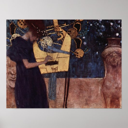 Klimt Gustav The Music Poster (Voorkant)