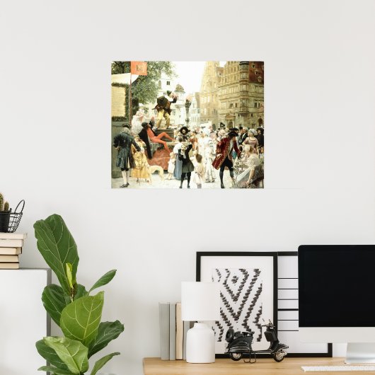 Klimt Hanswurst Theaterscène Afdrukken Poster (Thuiskantoor)