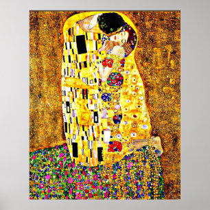 Klimt - Het Kiss (volle lengte) Poster voor fijne 