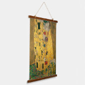 Klimt // Het kus schilderen Hangend Wandkleed (Gebogen)
