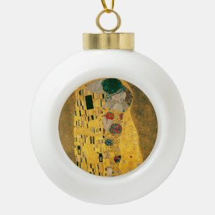 Klimt // Het kus schilderen Keramische Bal Ornament