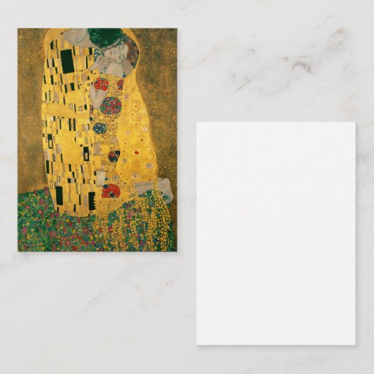 Klimt // Het kus schilderen Notitiekaartje (Voorkant / Achterkant)