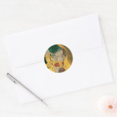 Klimt // Het kus schilderen Ronde Sticker (Envelop)