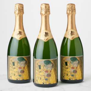 Klimt // Het kus schilderen Sparkling Wijnetiket
