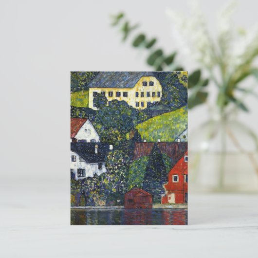 Klimt Huizen bij Unterach am Attersee Landschap Briefkaart (Staand voorkant)