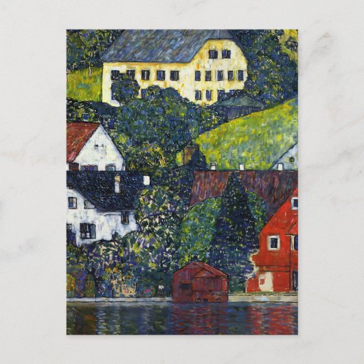 Klimt Huizen bij Unterach am Attersee Landschap Briefkaart (Voorkant)