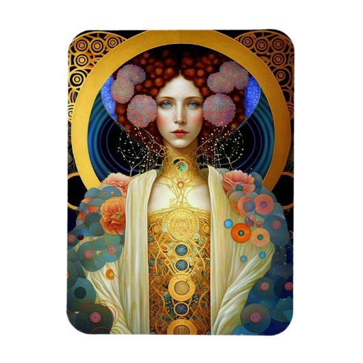 Klimt Inspired Queen Goddess Fantasy Art Magneet (Verticaal)
