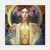 Klimt Inspired Queen Goddess Fantasy Art Magneet (Voorkant)