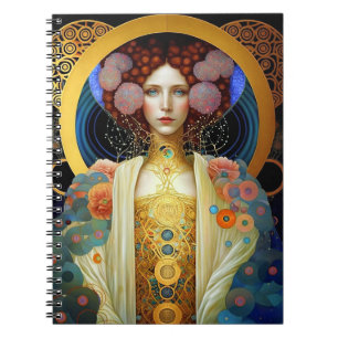 Klimt Inspired Queen Goddess Fantasy Art Notitieboek
