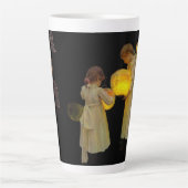 Klimt-Inspired Surreal Collage Latte Mok (Voorkant)