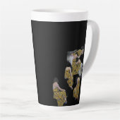 Klimt-Inspired Surreal Collage Latte Mok (Rechterhoek)