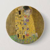Klimt is de Kus Ronde Button 7,6 Cm (Voorkant)