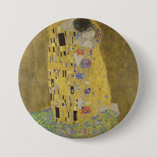 Klimt is de Kus Ronde Button 7,6 Cm (Voorkant)