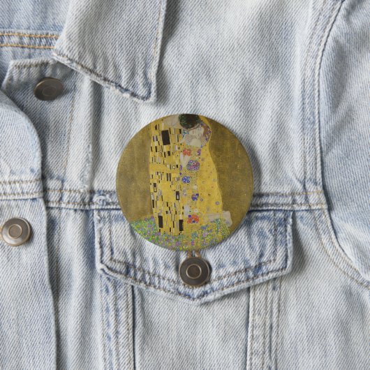 Klimt is de Kus Ronde Button 7,6 Cm (In situ)