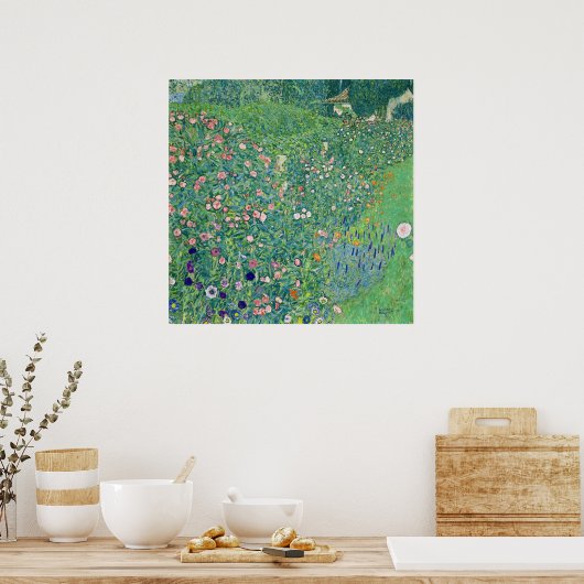 Klimt Italiaans landschap herstelde Afbeelding kle Poster (Keuken)