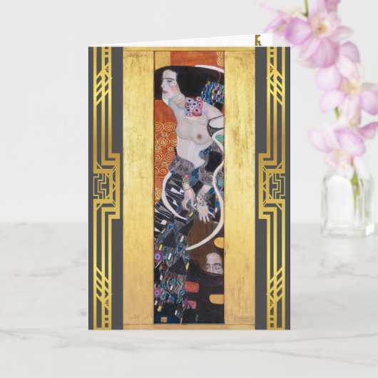 Klimt Judith II Art Nouveau Rested Afbeelding Kaart (Orchidee)
