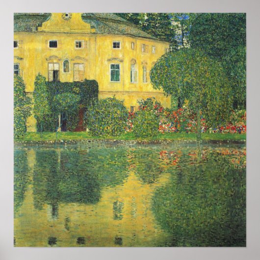 Klimt - Kasteel Kamer Op De Attersee 1910 Poster (Voorkant)