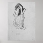 Klimt - Kauernde von vorne Poster (Voorkant)