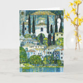 Klimt - Kerk in Cassone Kaart (Gele Bloem)