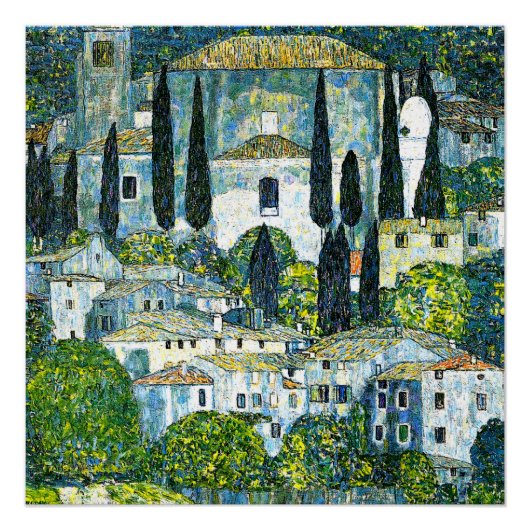 Klimt - Kerk in Cassone Perfect Poster (Voorkant)