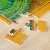 Klimt Kiss Gold Cat spoof jigsaw puzzle Legpuzzel (Zijkant)