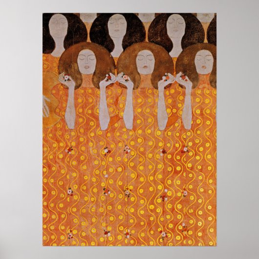 Klimt - Koorgezang Van Het Paradies Poster (Voorkant)
