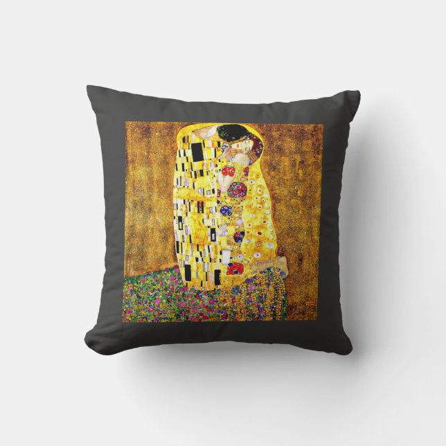 Klimt kunst - De Kus Kussen (Voorkant)