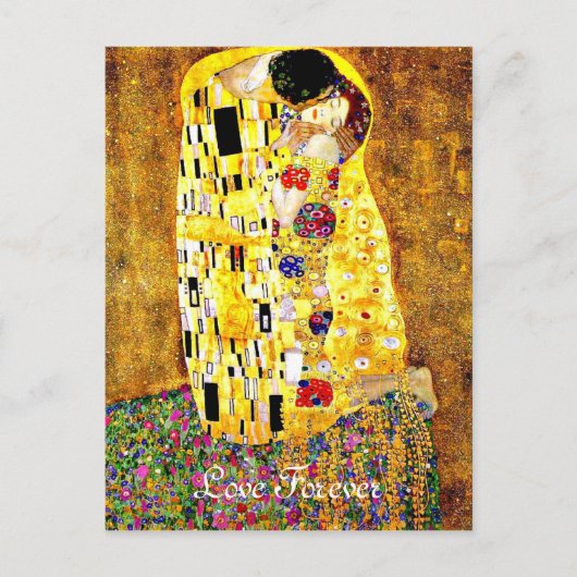 Klimt kunst - De Kus - Liefde Voor Altijd Briefkaart (Voorkant)