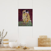 Klimt - Kus met paar Poster (Keuken)