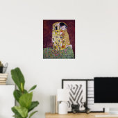 Klimt - Kussend Paar Poster (Thuiskantoor)