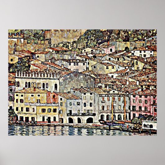 Klimt - Malcesine op het Gardameer Poster (Voorkant)