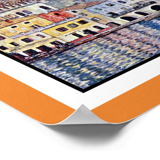 Klimt Malcesine op Lake Garda - Kleur Lijst verand Poster (Hoek)