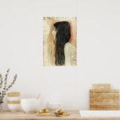 Klimt - meisje met lange haar poster (Keuken)