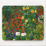 Klimt: Muismat van de bloem in de tuin<br><div class="desc">Schilderen van Gustav Klimt,  Vloertuin,  kleurrijk muispad.</div>