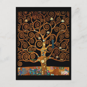 Klimt, onder de boom van het leven, fijne kunst, feestdagenkaart