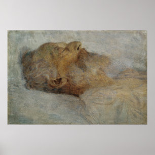 Klimt - oud Man op doodsbed Poster